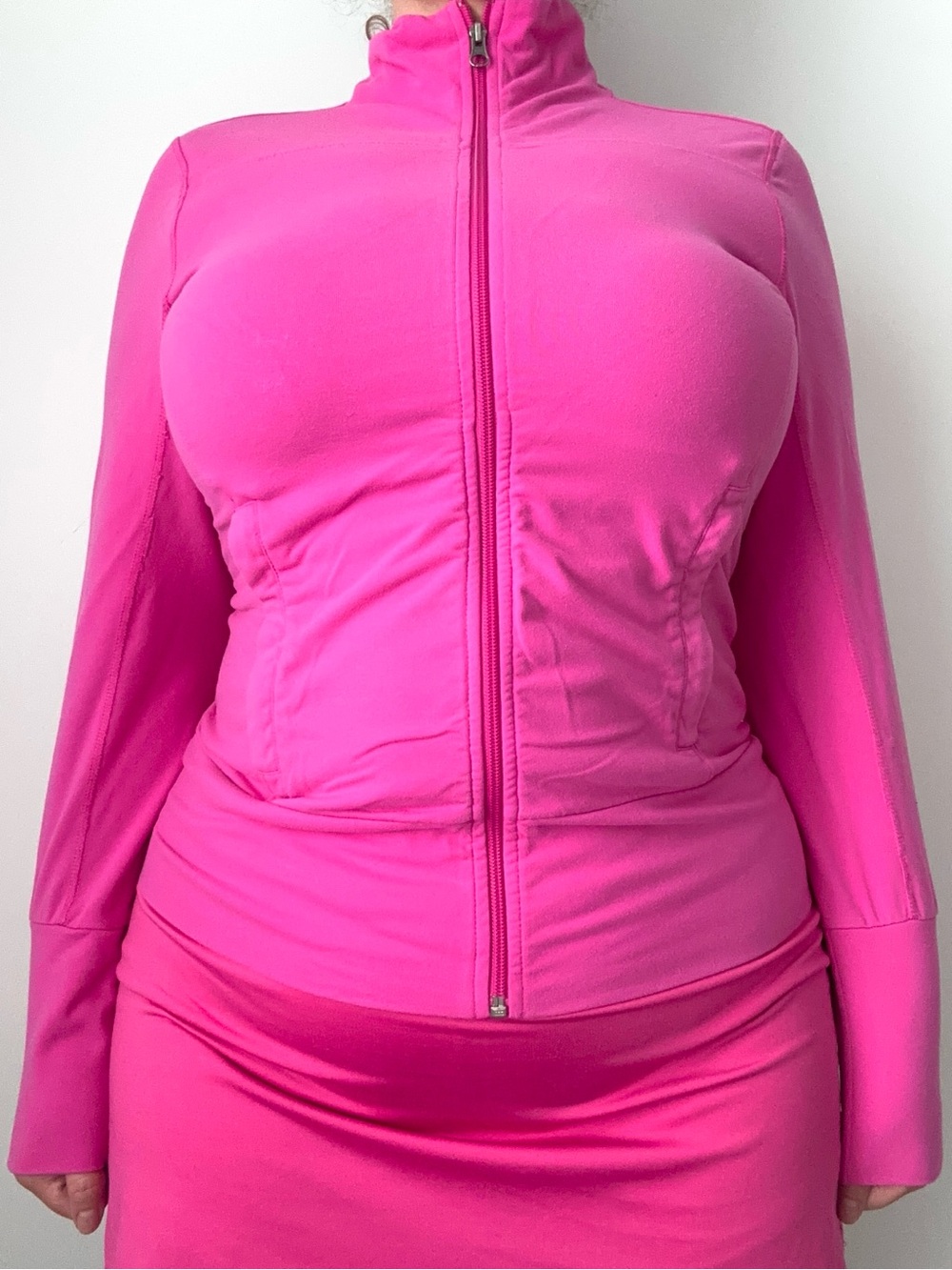 hot pink yoga zip